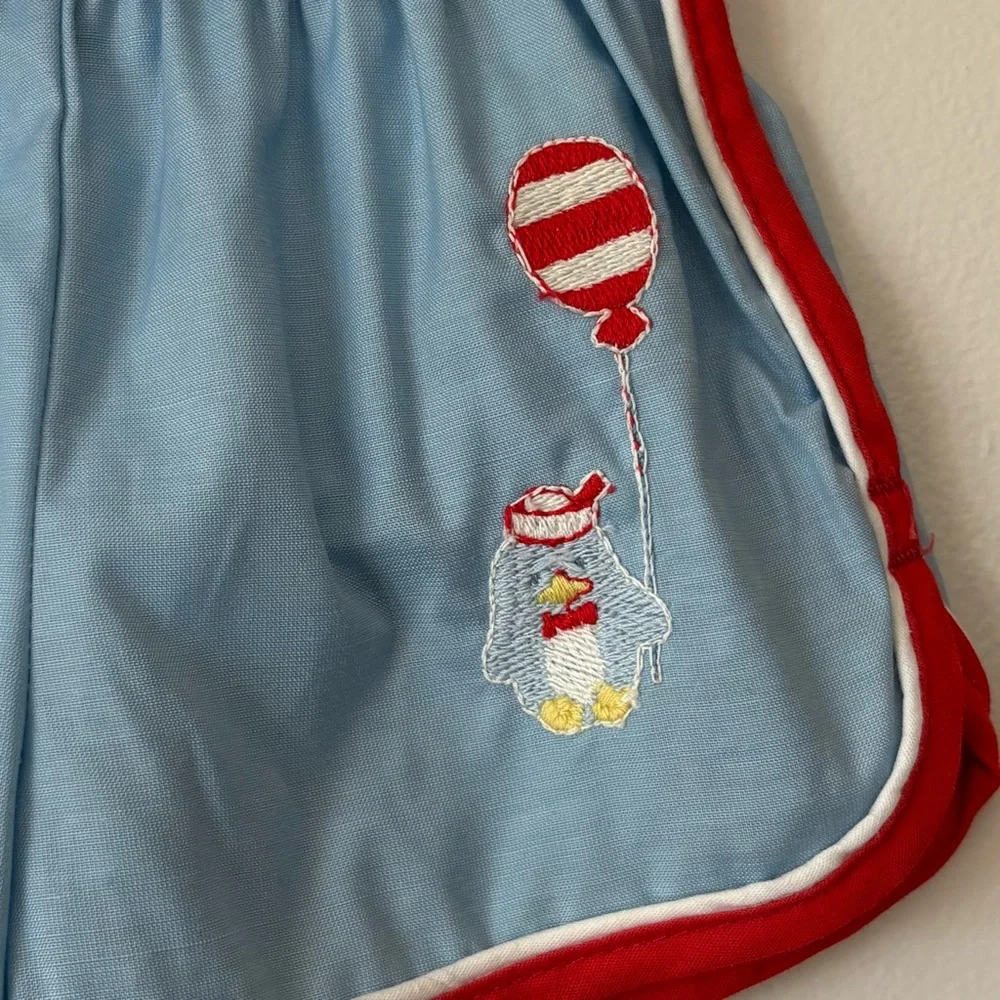 Vintage Carters Shorts 70s 80s Baby Toddler Size 12 Month Retro Lined Athletic